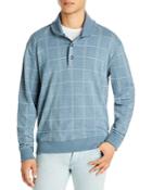 Vince Slim Fit Brushed Windowpane Henley