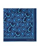 Turnbull & Asser Paisley Foxes Silk Pocket Square