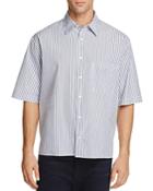 Vince Striped Boxy Classic Fit Button-down Shirt