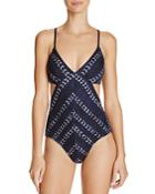 Robin Piccone Imani Mitered One Piece Swimsuit