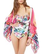Ted Baker Floral Swirl Silk Cape Scarf