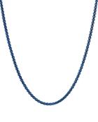 David Yurman Box Chain Necklace In Blue, 26