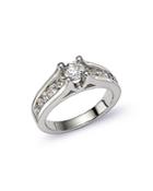 Bloomingdale's Channel Set Engagement Ring In 14k White Gold, 1.0 Ct. T.w. - 100% Exclusive