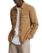 Allsaints Spotter Cotton Solid Regular Fit Button Down Camp Shirt