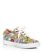 Moschino Floral Lace Up Sneakers