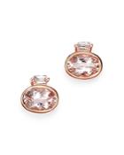 Bloomingdale's Morganite & Diamond-accent Stud Earrings In 14k Rose Gold - 100% Exclusive