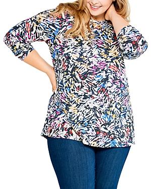 Nic+zoe Plus Doodle Camo Tee