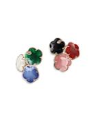 Pasquale Bruni 18k Rose Gold Petit Joli Multi Gemstone Flower Cluster Stud Earrings