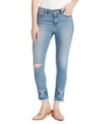 Ella Moss High Rise Cropped Skinny Jeans In Chestnut