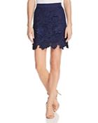 Aqua Floral Applique Lace Pencil Skirt - 100% Exclusive