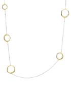 Argento Vivo Two-tone Circles Station Necklace In 18k Gold-plated Sterling Silver & Sterling Silver, 35