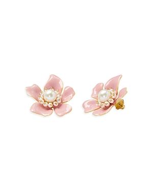 Kate Spade New York Flora Imitation & Freshwater Pearl Flower Statement Earrings In Gold Tone