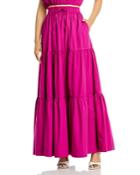 S/w/f Drawstring A Line Tiered Maxi Skirt