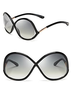 Tom Ford Ivanna Round Oversized Sunglasses, 64mm