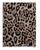 Gerard Darel Nella Leopard Print Wool & Cashmere Scarf
