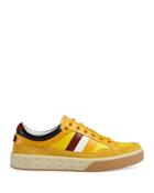 Gucci Men's Leather Web Sneakers