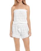 Lauren Ralph Lauren Cotton Eyelet Romper Swim Cover-up
