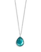 Ippolita Sterling Silver Wonderland Large Teardrop Pendant Necklace In Denim, 18