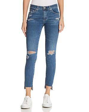 Ag Ankle Legging Jeans In 10 Years Sea Mist Destructed