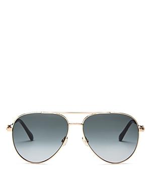 Jimmy Choo Unisex Brow Bar Aviator Sunglasses, 60mm