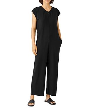 Eileen Fisher Zip Front Short Sleeve Jumpsuit
