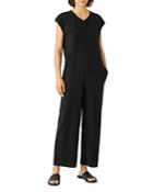 Eileen Fisher Zip Front Short Sleeve Jumpsuit