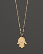 Meira T 14k Yellow Gold Hamsa Necklace, 16