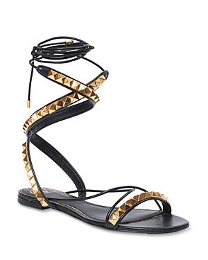 Valentino Garavani Women's Studded Ankle Tie Sandals
