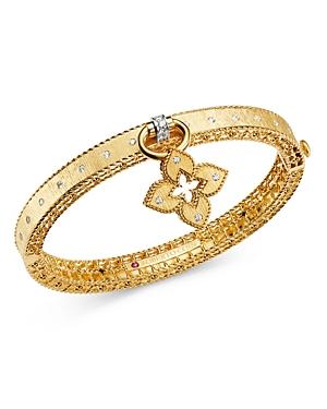 Roberto Coin 18k Yellow Gold & 18k White Gold Venetian Princess Diamond Bangle Bracelet