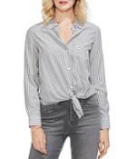 Vince Camuto Striped Tie-front Shirt