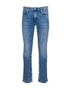7 For All Mankind Slimmy Squiggle Slim Straight Jeans In Red Pine
