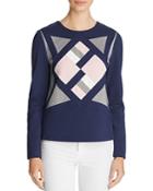 Finity Geometric Pattern Scuba Sweater