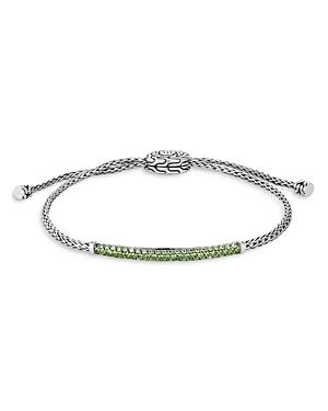 John Hardy Sterling Silver Classic Chain Peridot Small Pull Through Bracelet