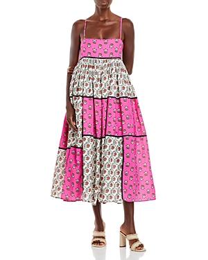 Rhode Saachi Patchwork Midi Dress