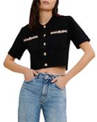 Maje Mongalon Button Front Top