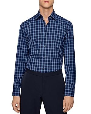 Boss Large Check Slim Fit Dress Shirt