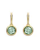 Swarovski Tahlia Green Crystal Charm Mini Hoop Earrings