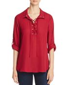 Status By Chenault Metallic Lace-up Shirt - 100% Bloomingdale's Exclusive