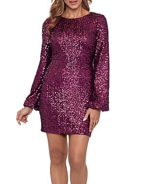 Aqua Sequin Bell Sleeve Dress - 100% Exclusive