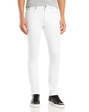 Z Zegna Stretch Denim 5-pocket Slim Fit Pants In Light Beige Solid