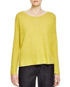 Eileen Fisher Organic Linen High Low Sweater