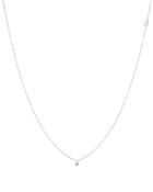 La Brune Et La Blonde 18k White Gold 360 Necklace With Small Brilliant Diamond, 14.75