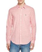 Lacoste Gingham Voile Regular Fit Button Down Shirt