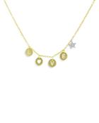 Meira T 14k Yellow Gold Love Disc Necklace With Diamonds, 18