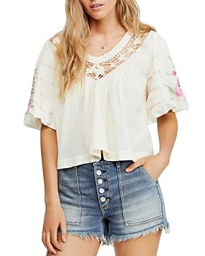Free People Bohemia Embroidered Top