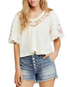 Free People Bohemia Embroidered Top