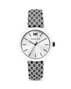 Michael Kors Runway Checkerboard Leather Strap Watch, 38mm