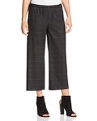 Eileen Fisher Check Stretch Wool Cropped Pants