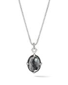 David Yurman Sterling Silver Chatelaine Gray Orchid Small Pendant Necklace With Diamonds