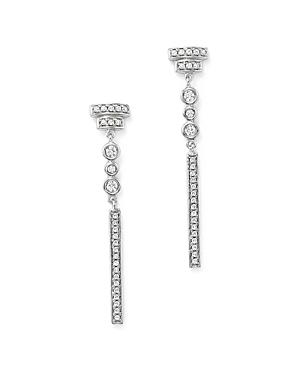 Bloomingdale's Diamond Linear Drop Earrings In 14k White Gold, 0.33 Ct. T.w. - 100% Exclusive